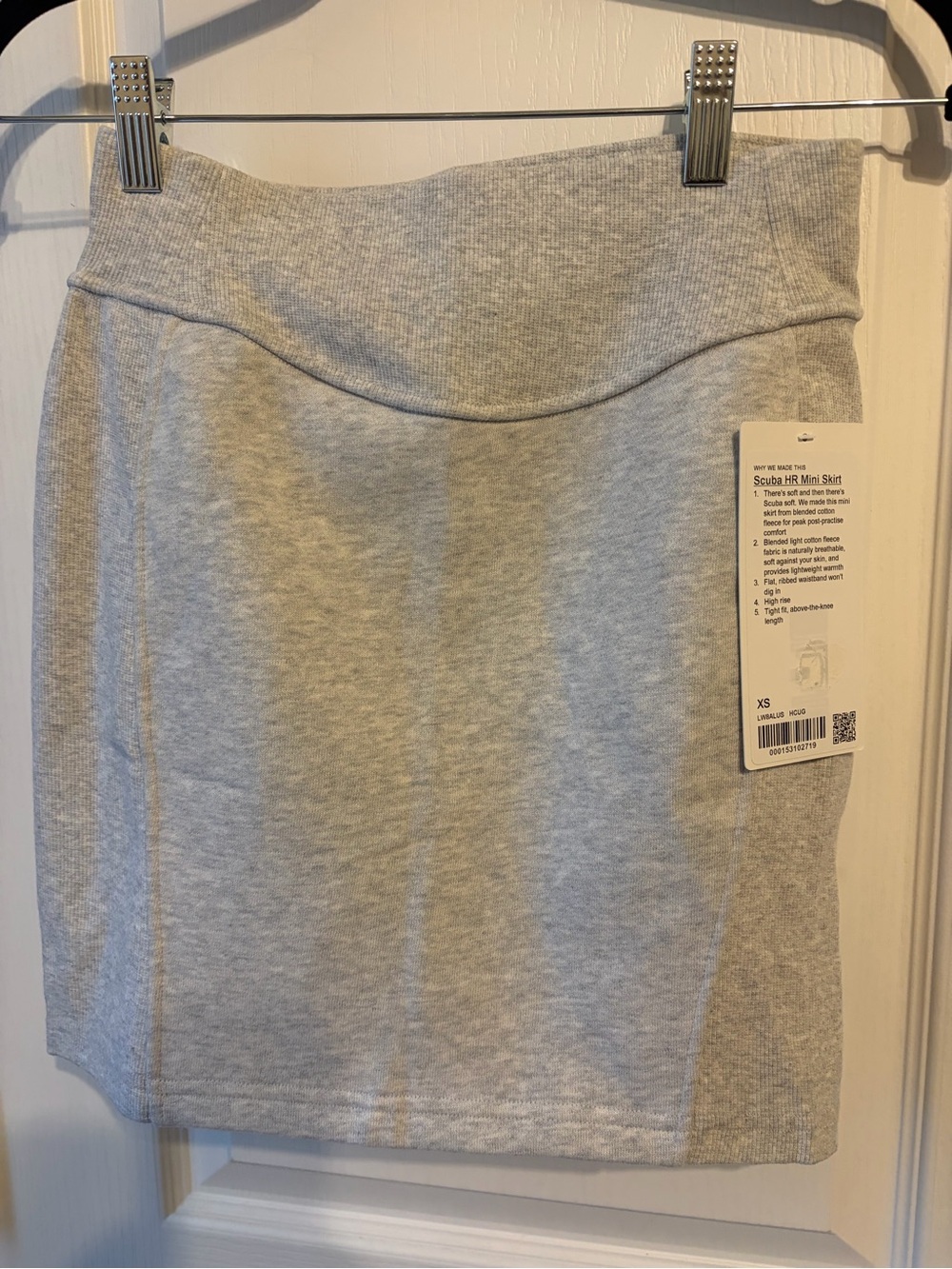 lululemon athletica Light Gray Knit Mini Skirt